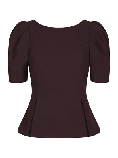 Mellisana Structure Blouse - Chocolate Plum