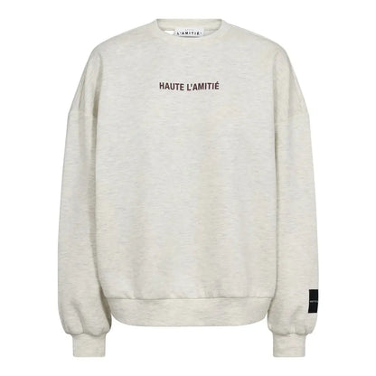 Back Print Studio Sweat - Pearl Melange