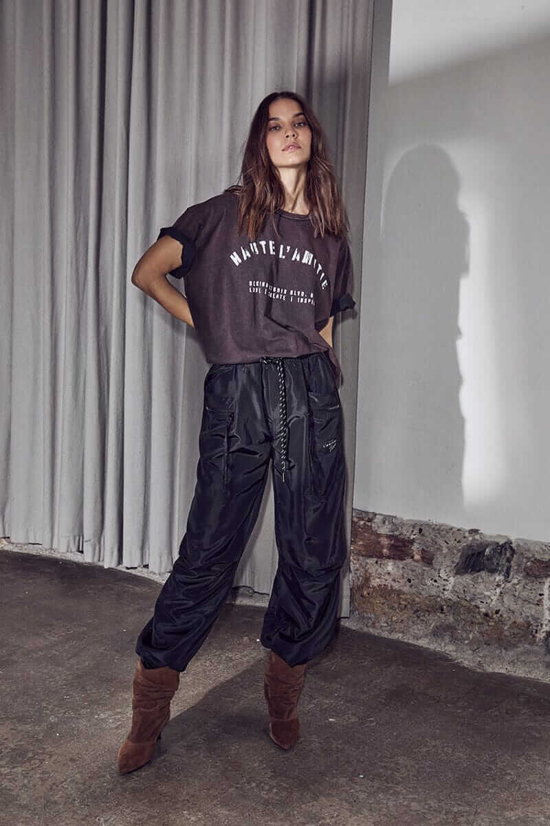 Cargo Zip Pocket Pant - Black