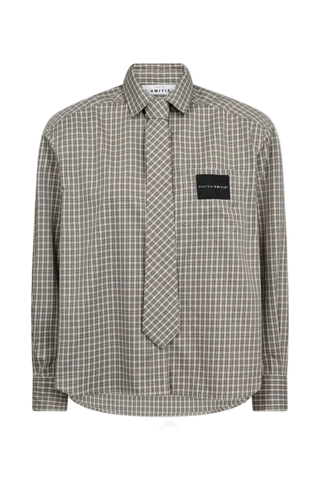 Chess Tie Shirt - Beige