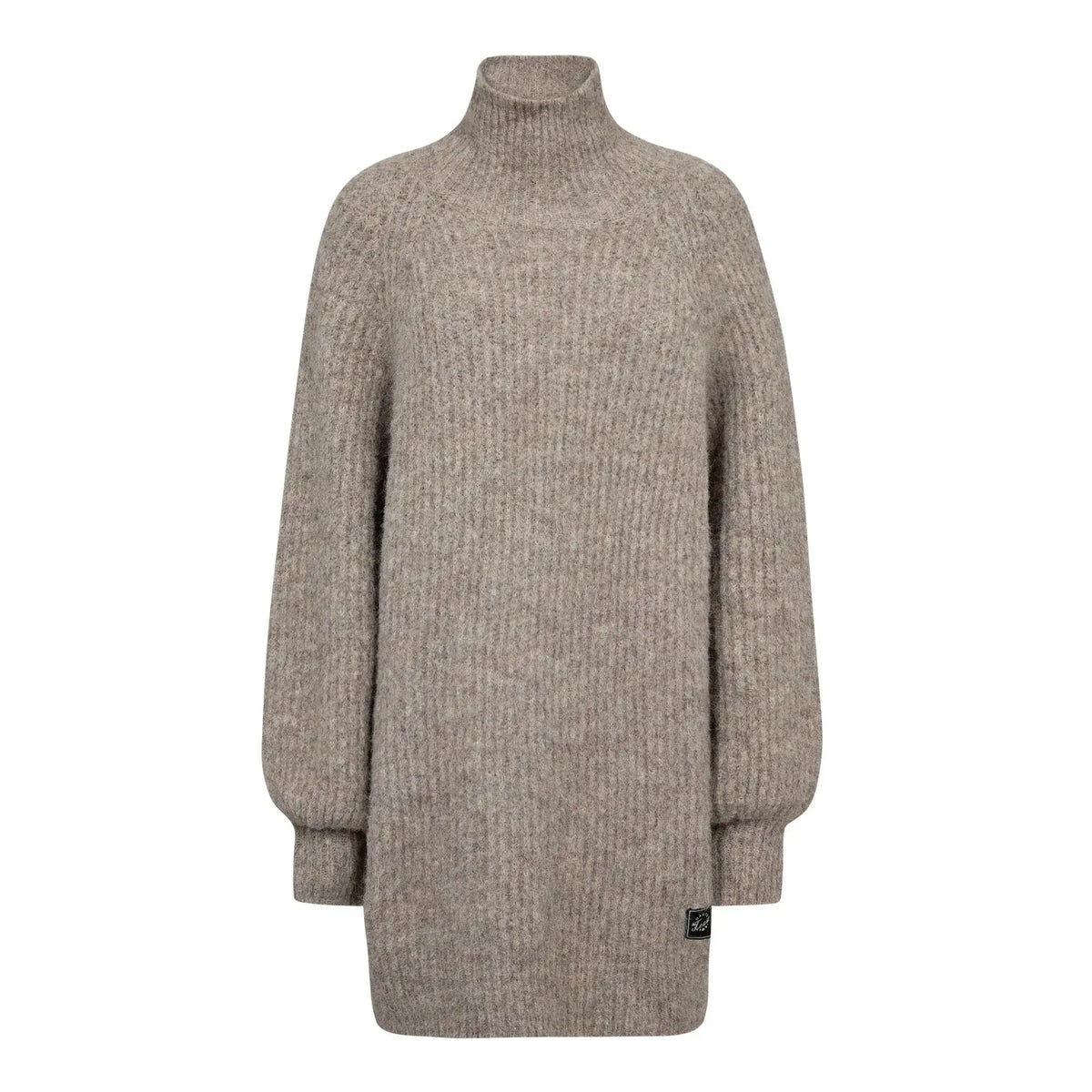 Darcia Rib-Kragenstrickpullover - Walnuss