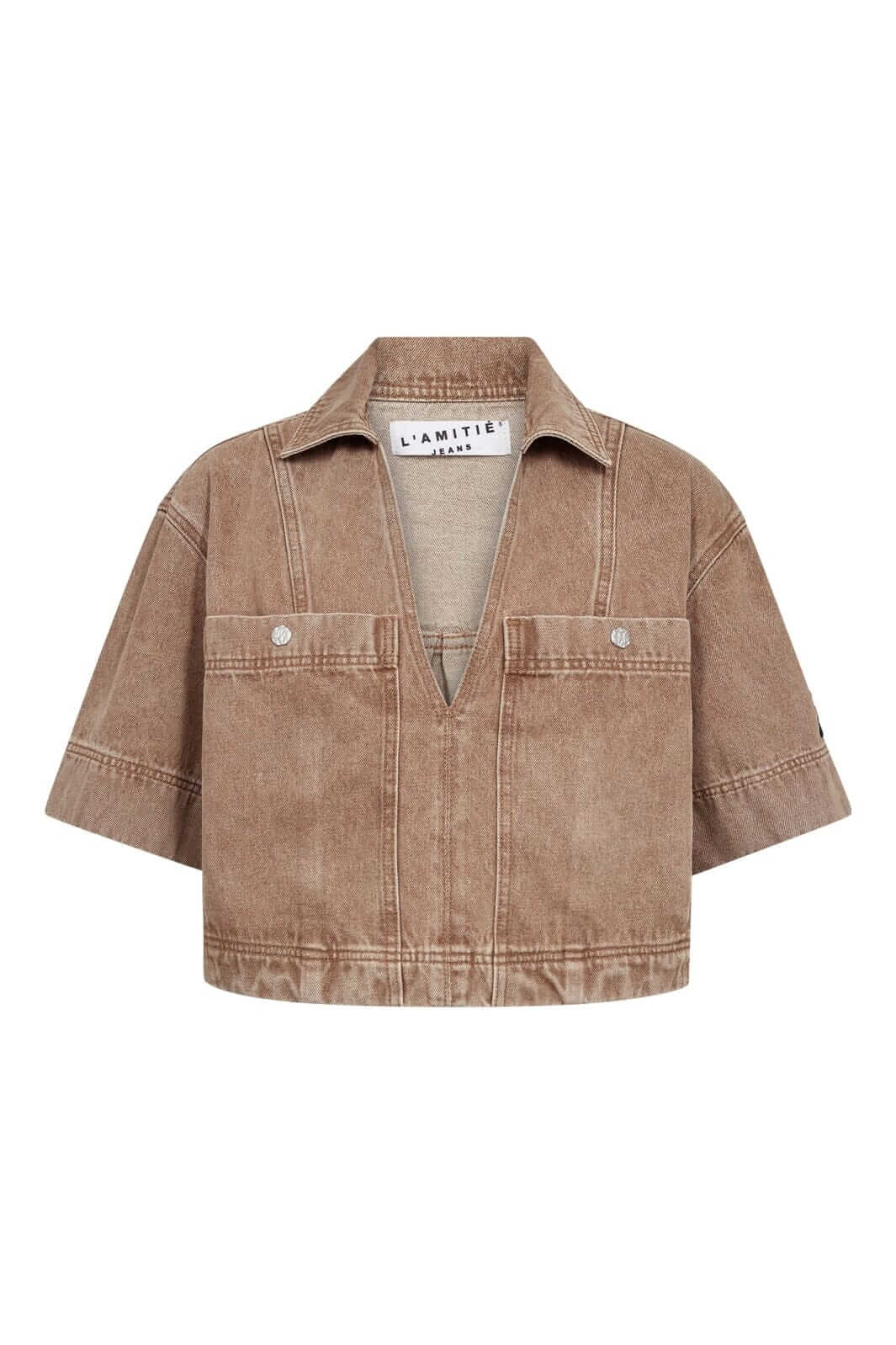 Drew Denim Top - Camel