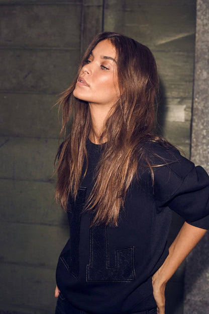 Lace Application Sweat - Black