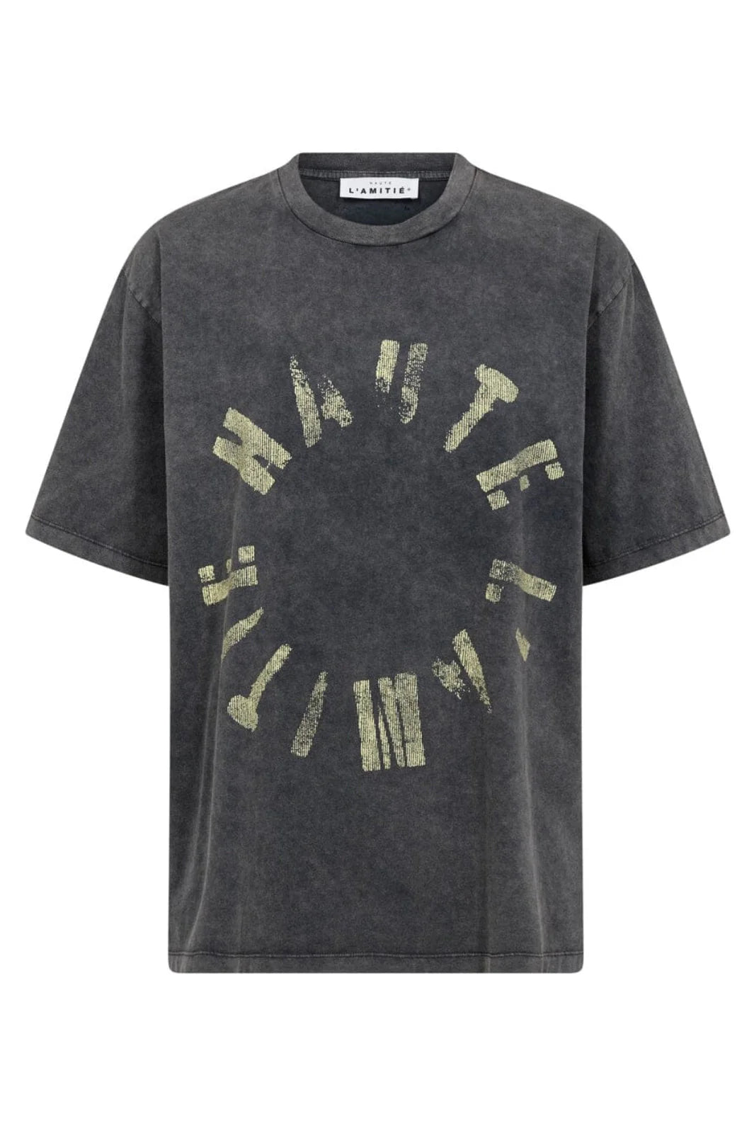 Logo Circle Tee - Black Acid Wash
