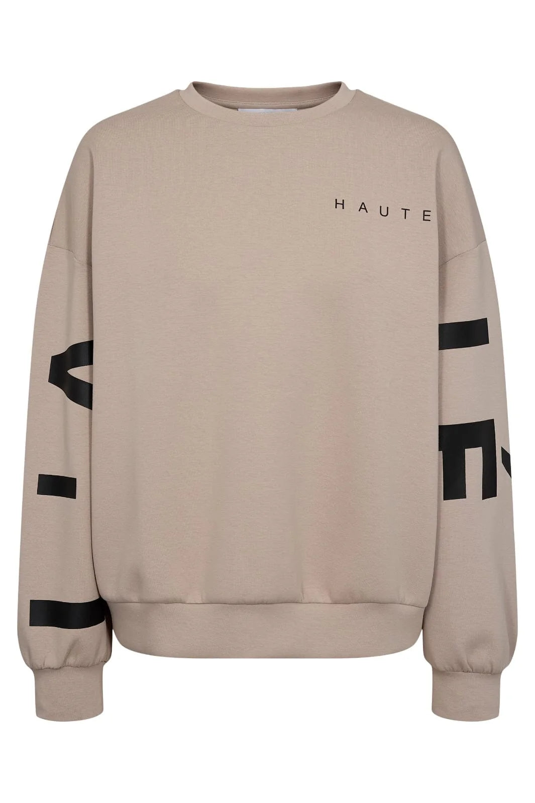 Maxi Split Logo Sweat - Beige