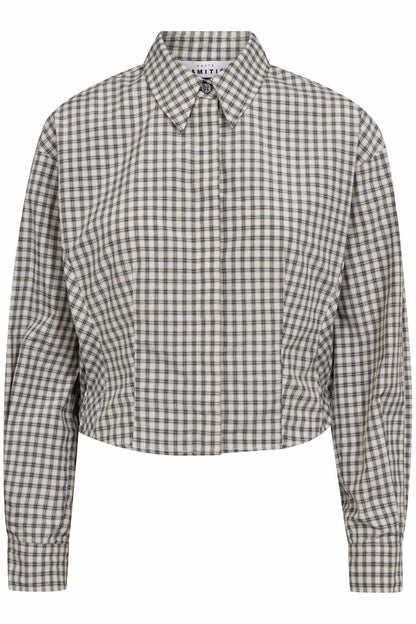 Mimosa Check Smock Shirt - Grey Check