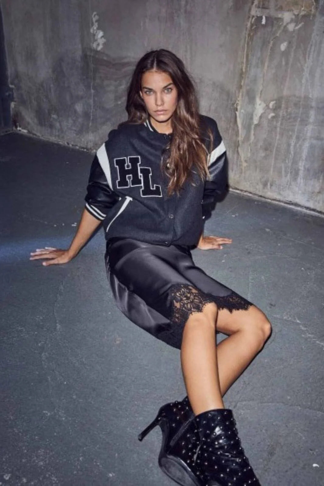 Naomi Lingerie Pencil Skirt - Black