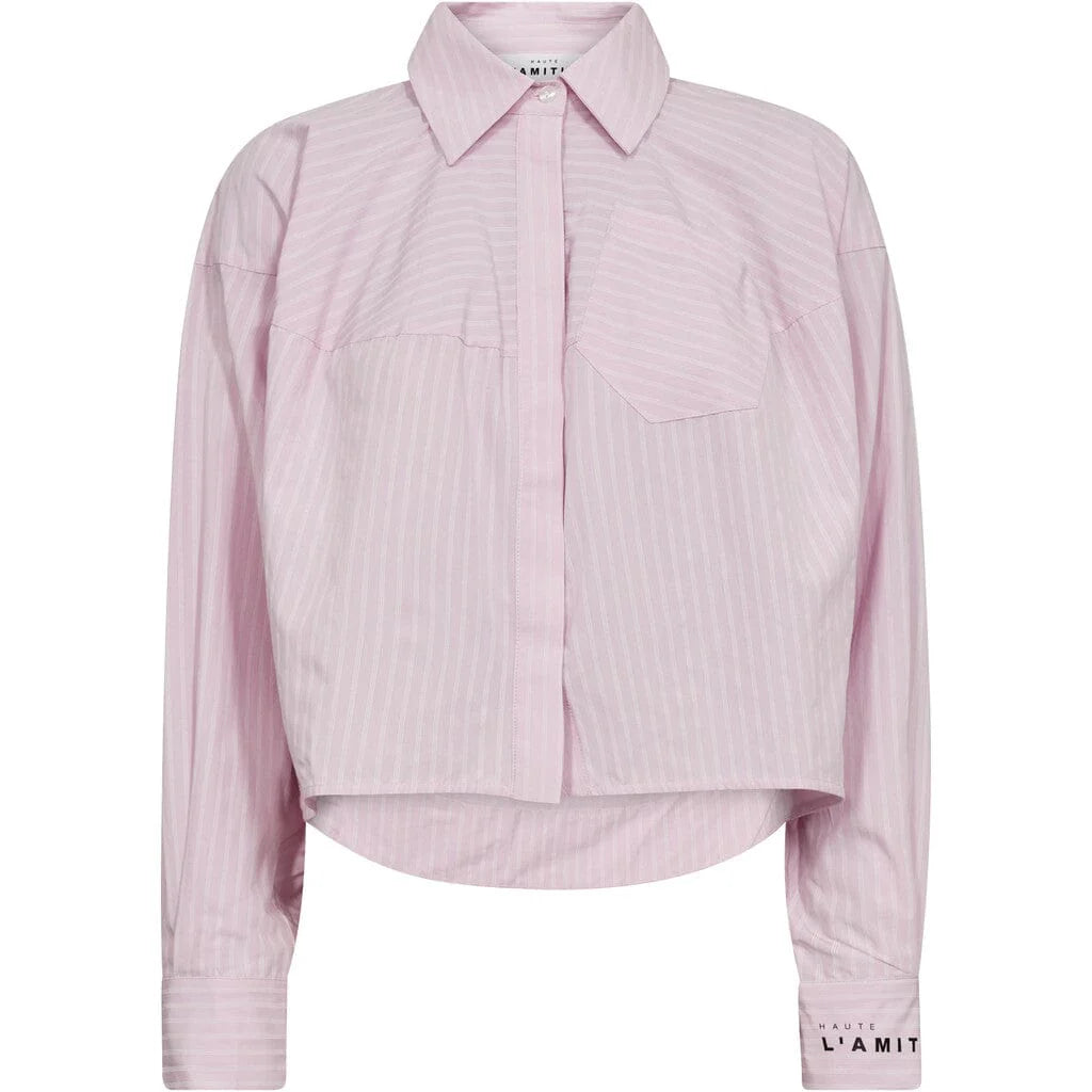 Sophie Rose Stripe Shirt - Iced Rose