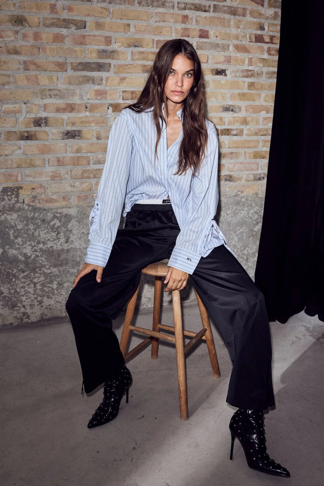 Sophie Stripe Shirt - Pale Blue