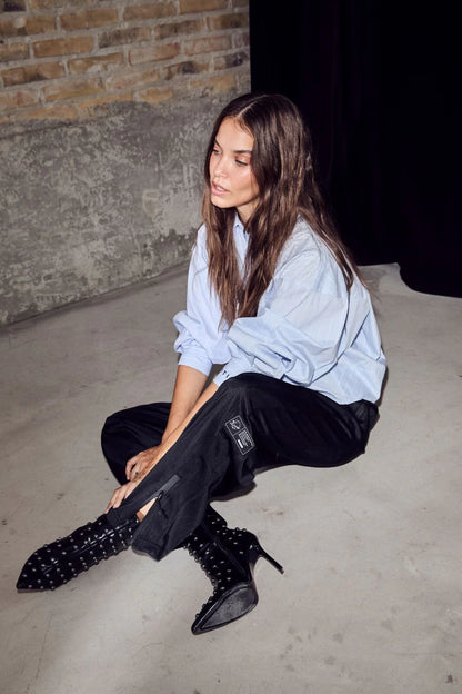 Sophie Stripe Shirt - Pale Blue