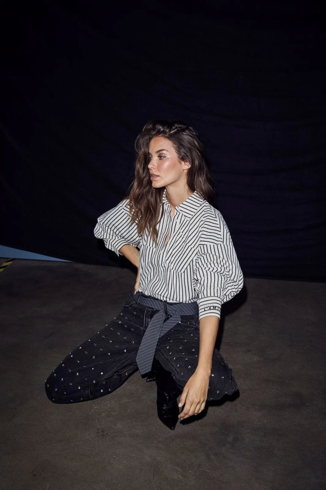 Stone Crop Pocket Shirt - Black Stripe