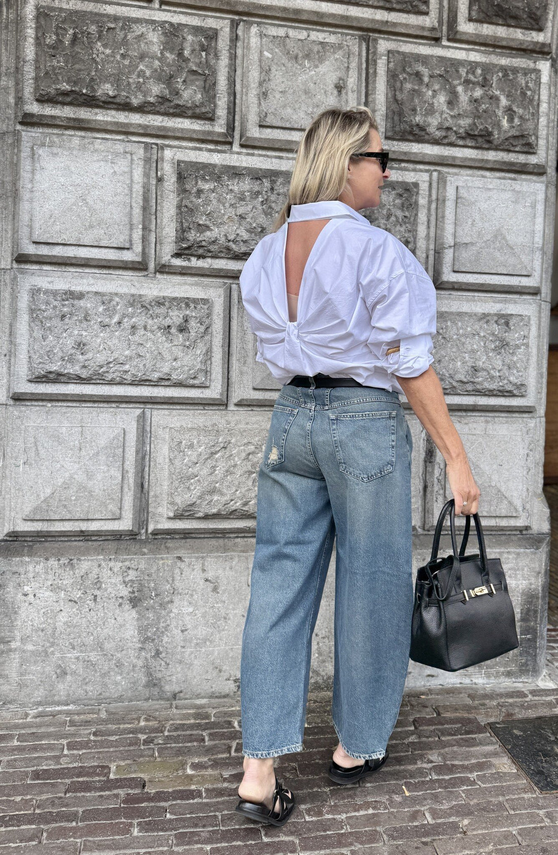 Twist Bow Shirt - White