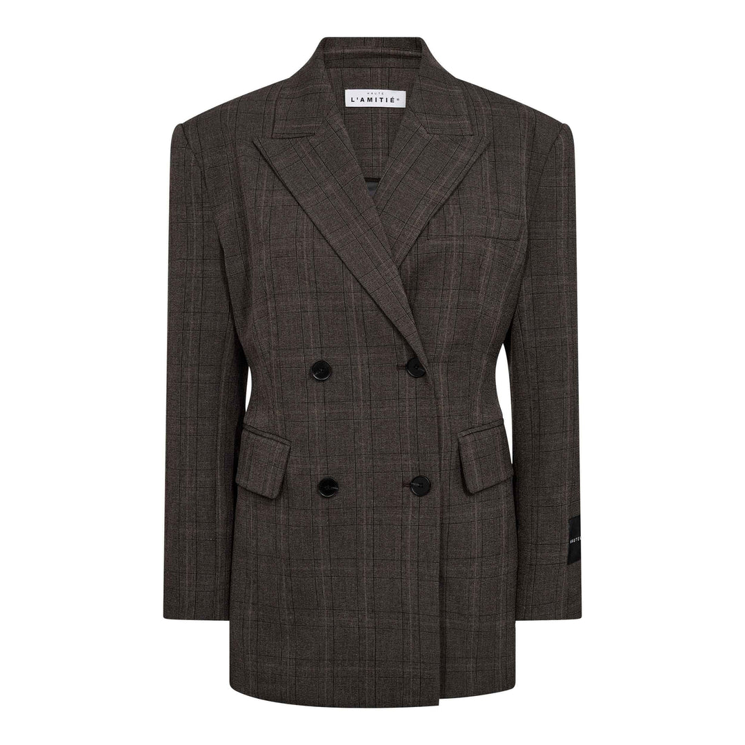 Taillierter Blazer - Mocca
