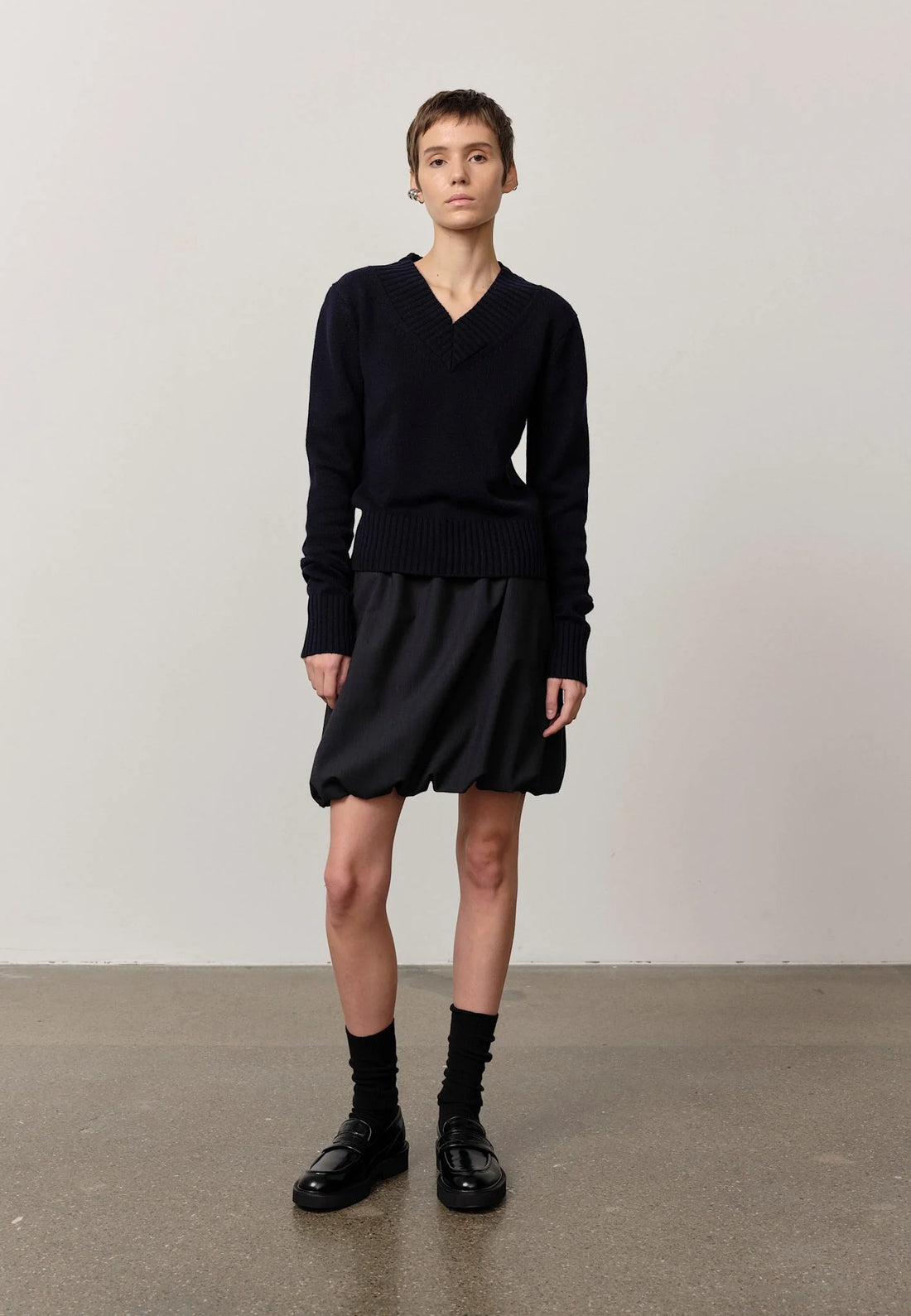 Evans Skirt - Navy Melange