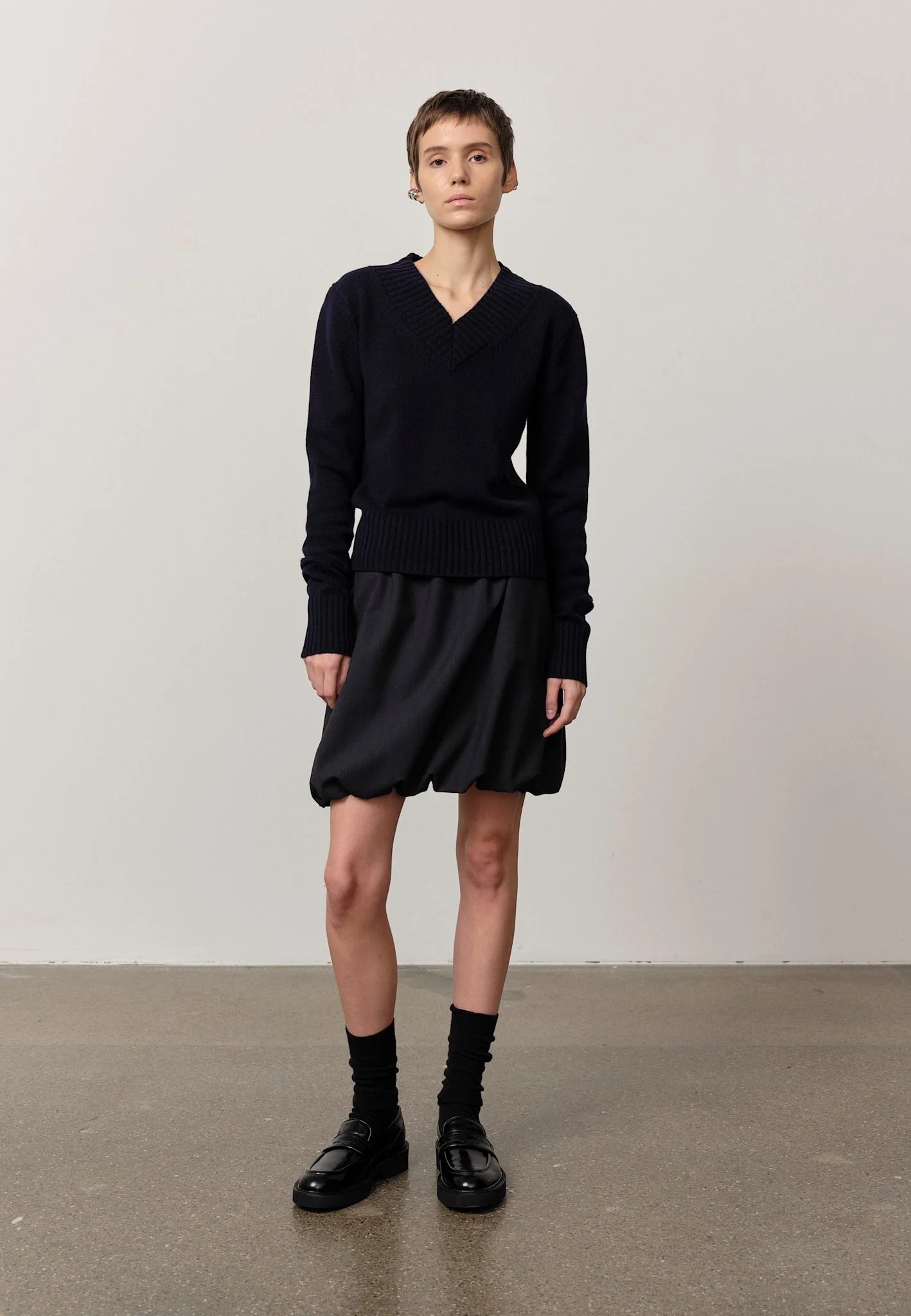 Evans Skirt - Navy Melange