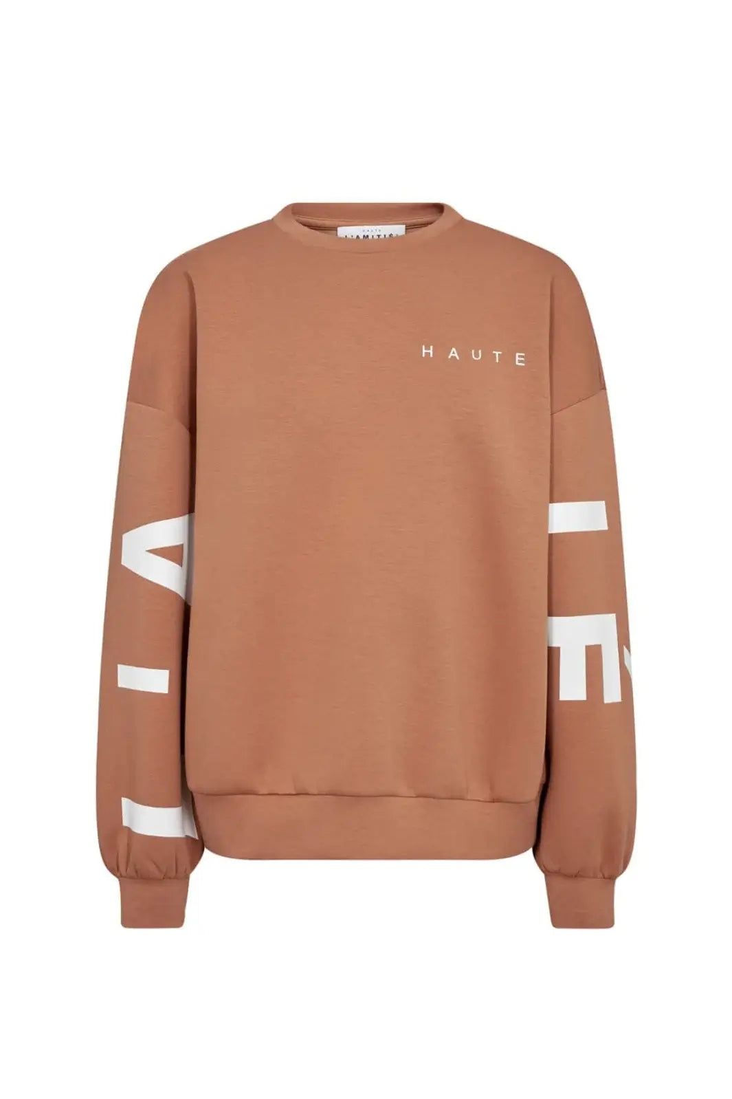 Maxi Split Logo Sweat - Camel