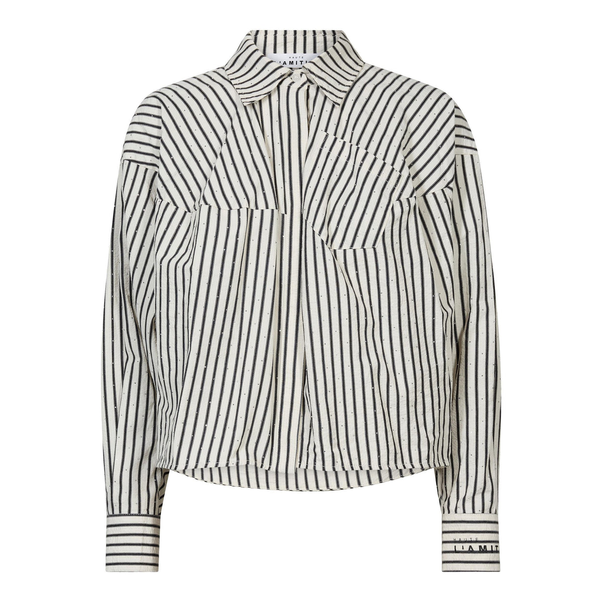 Sophie Mono Stripe Stone Shirt - Off-White / Black Stripe