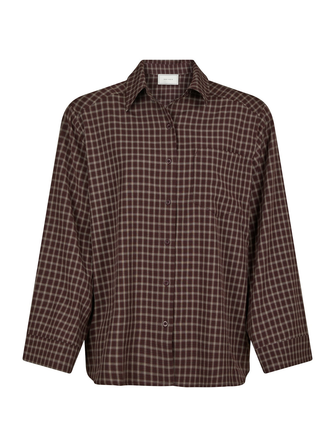 Anella Check Shirt - Chocolate Plum
