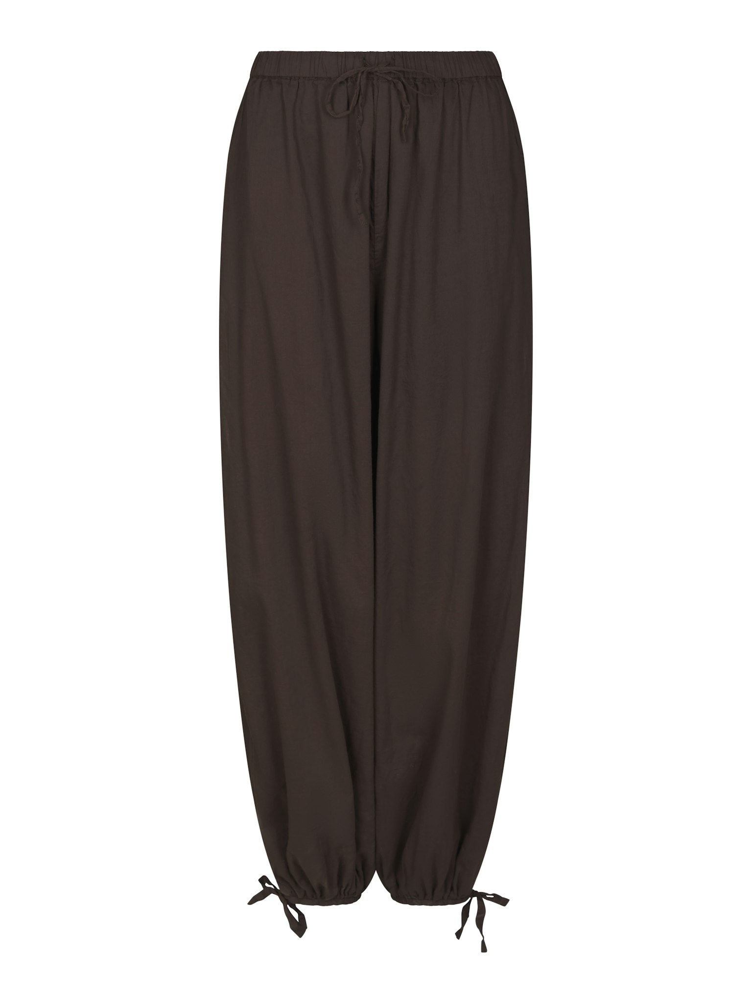 Elyse S Voile Balloon Pants - Dark Brown