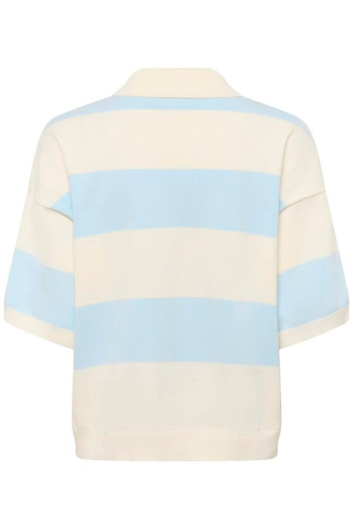 GZmaia SS Polo Pullover - Blue Finch Striped