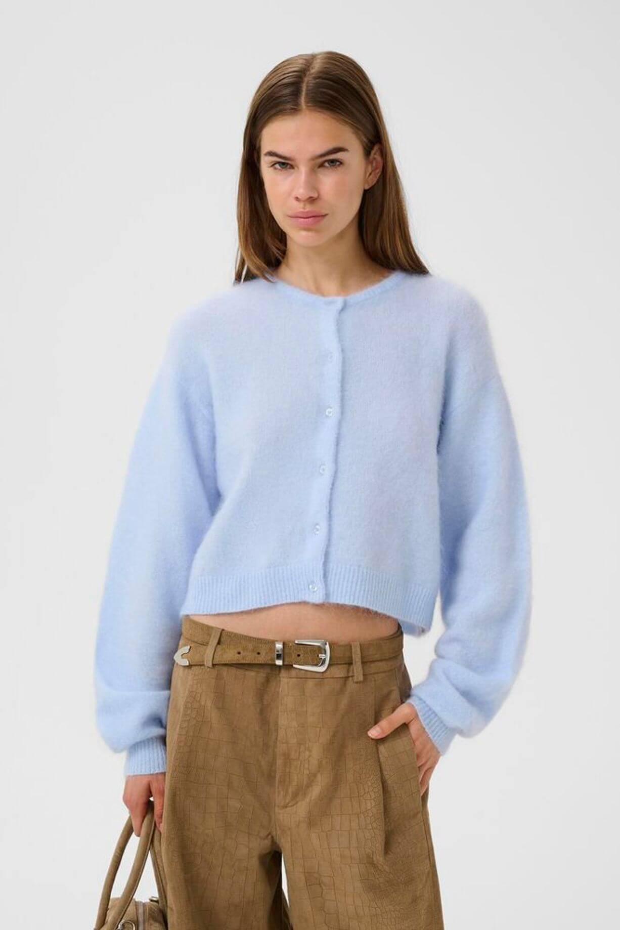 GZdebbie Short Cardigan - Blue Finch Melan