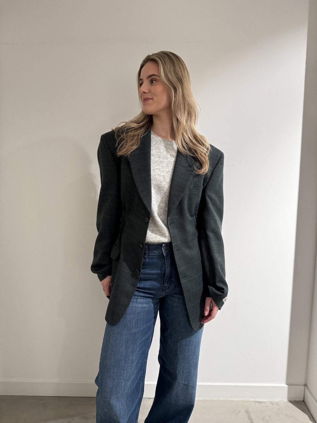 Blazer Lang One - Blue and green checkered one