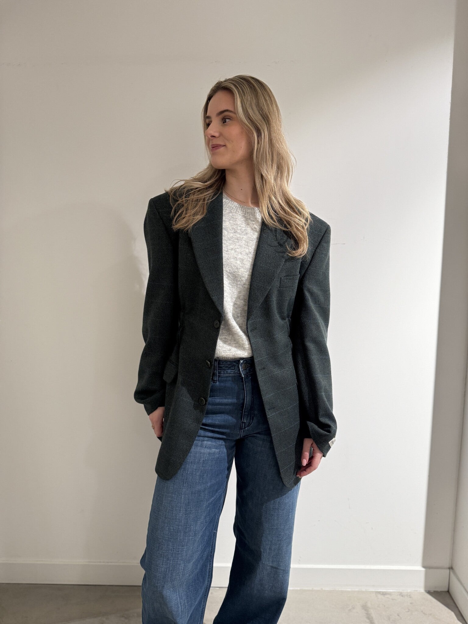 Blazer Lang One - Blue and green checkered one