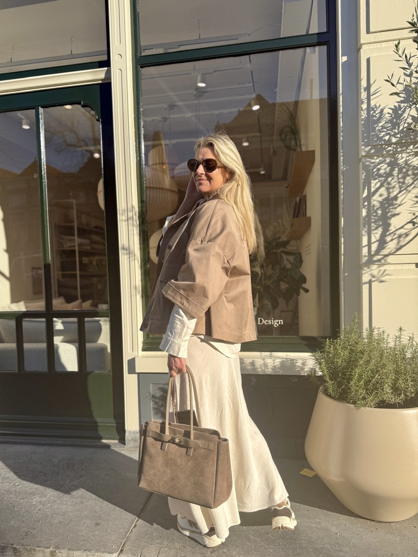 Ecru Linnen Look