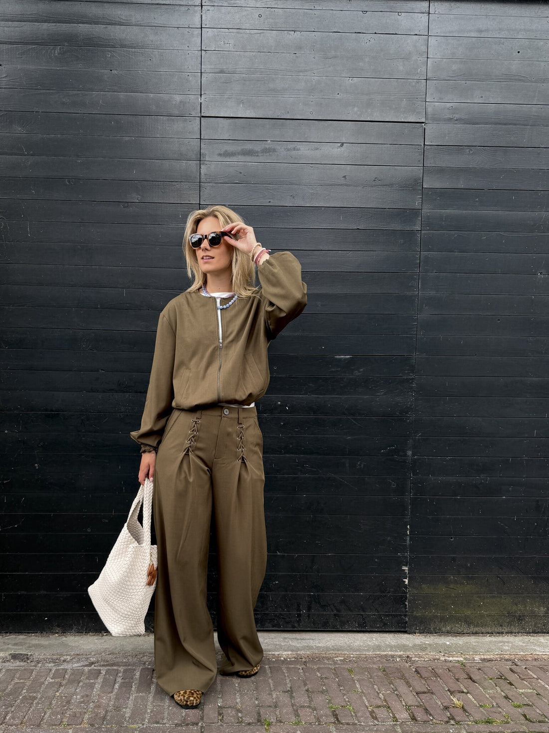 Military olive look