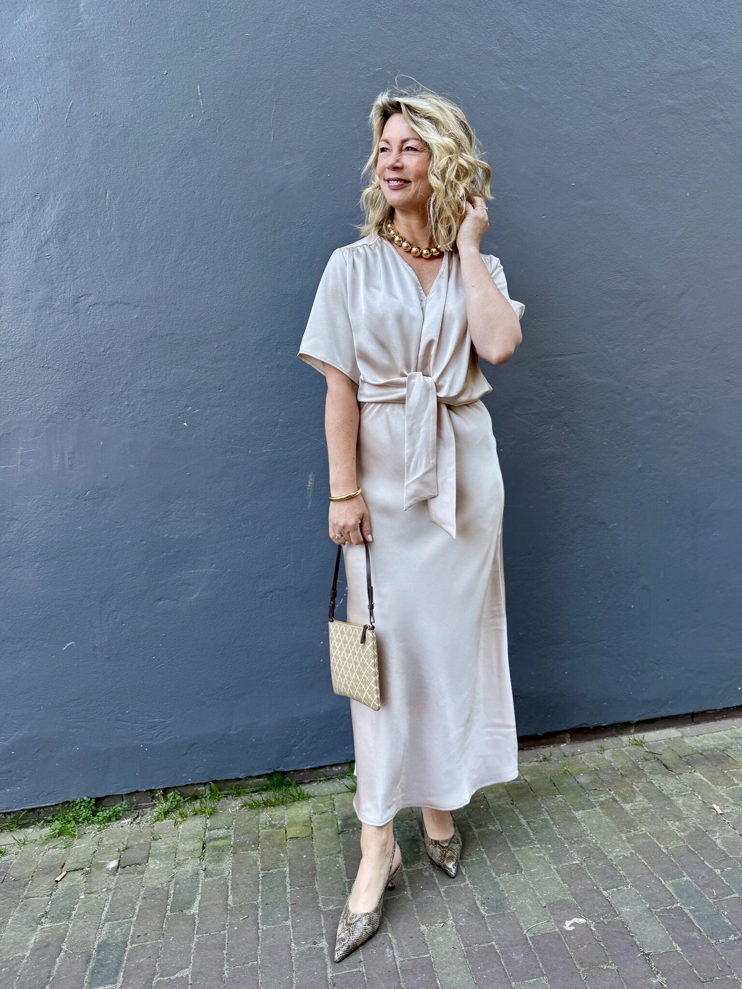 Satin Party Look Champagne
