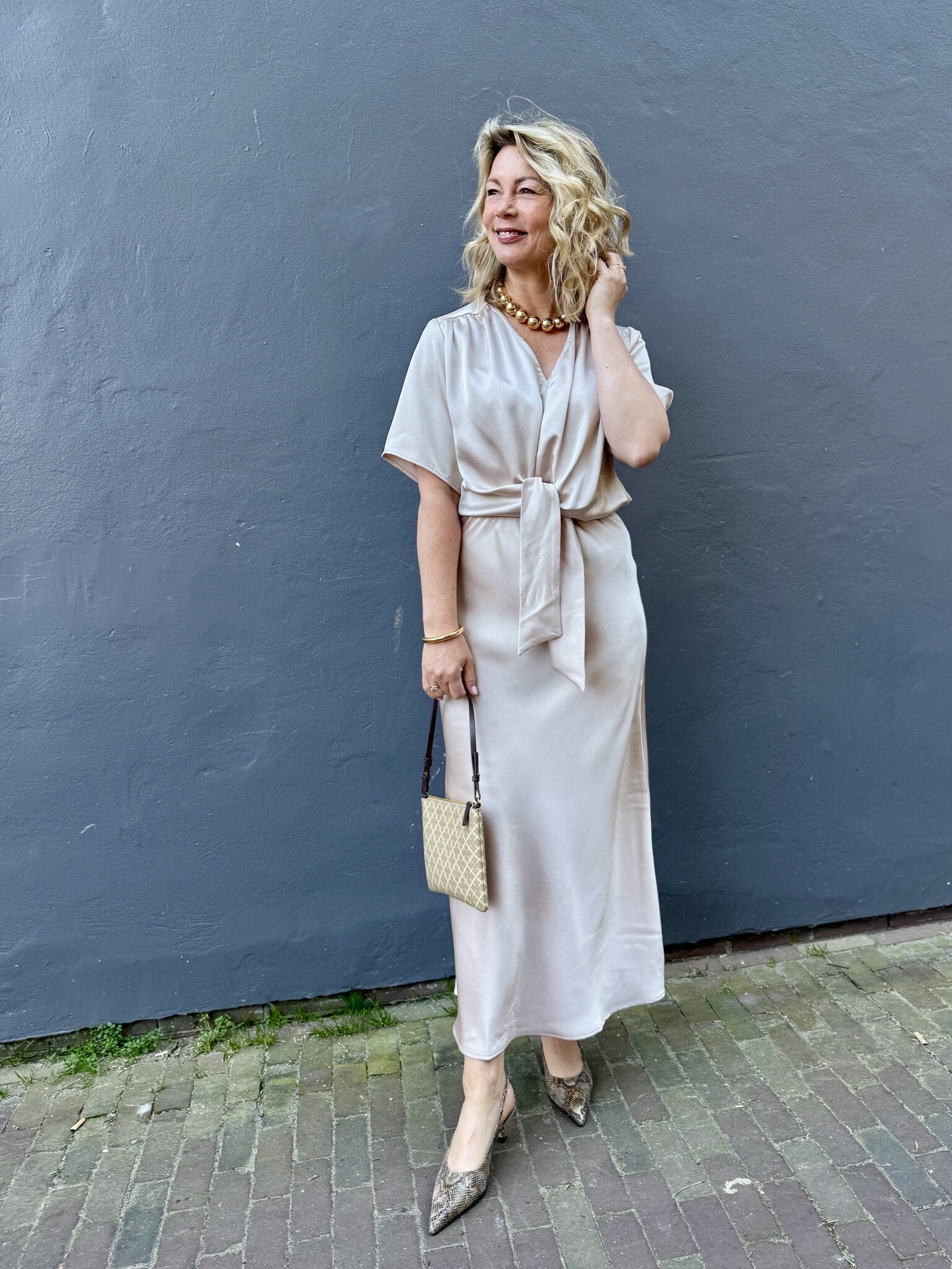 Satin Party Look Champagne