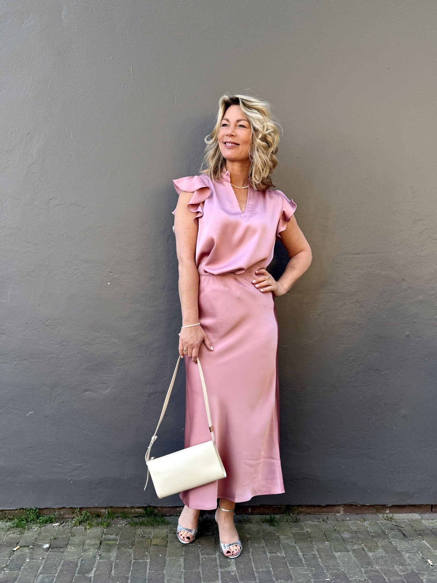 Satin Party Look Pink