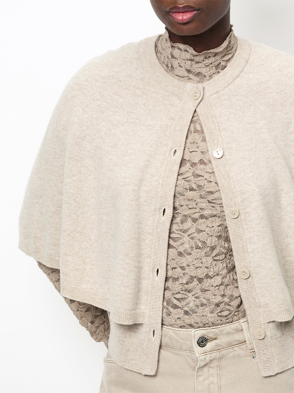 Irony Lace Rollkragen-Top – Moosoliv