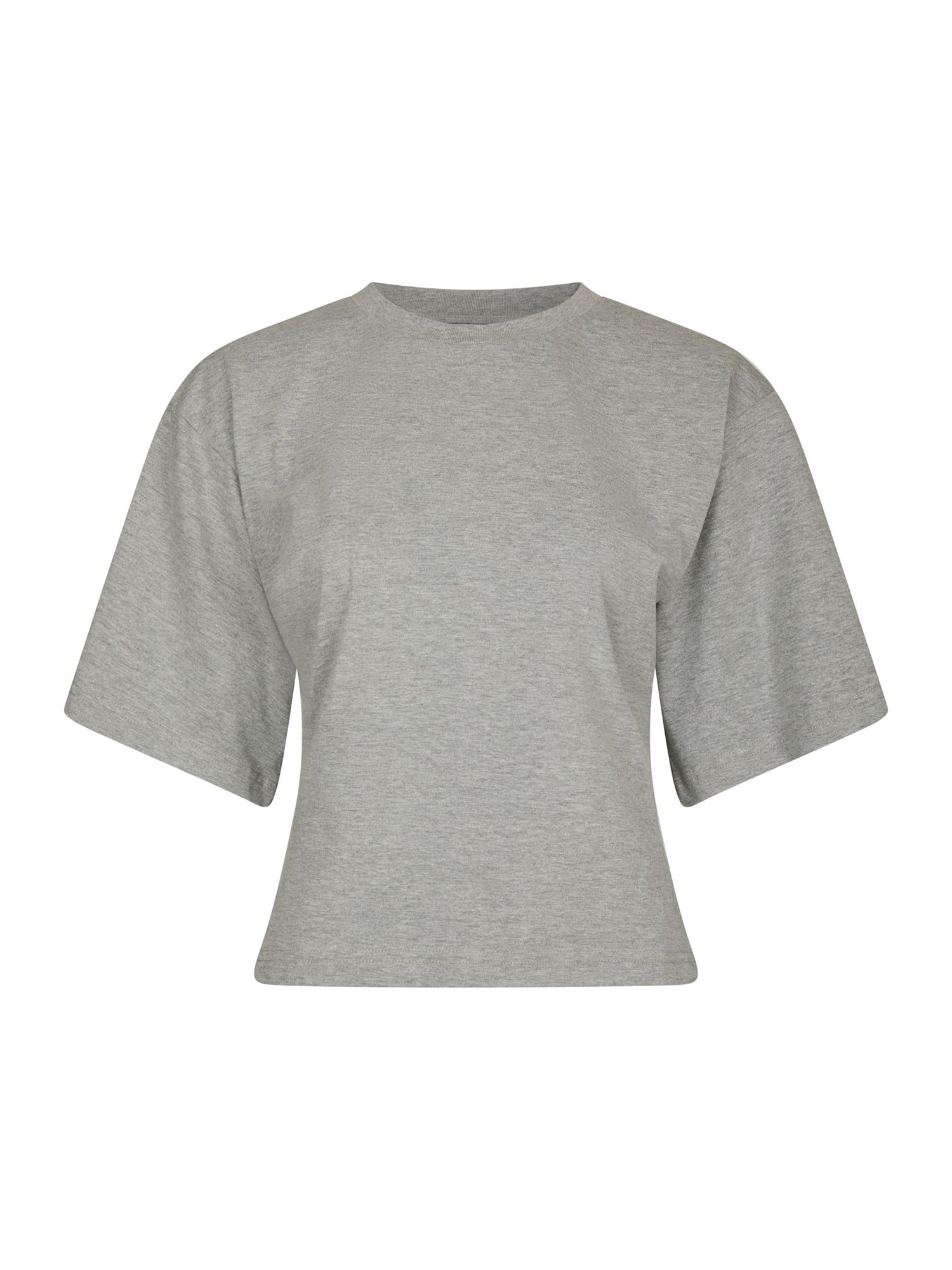 Asha Boxy Tee - Grey Melange