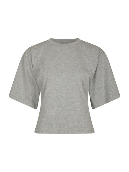 Asha Boxy Tee - Grey Melange