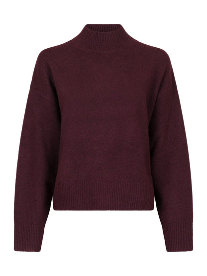 Paulina Knit Blouse - Wine