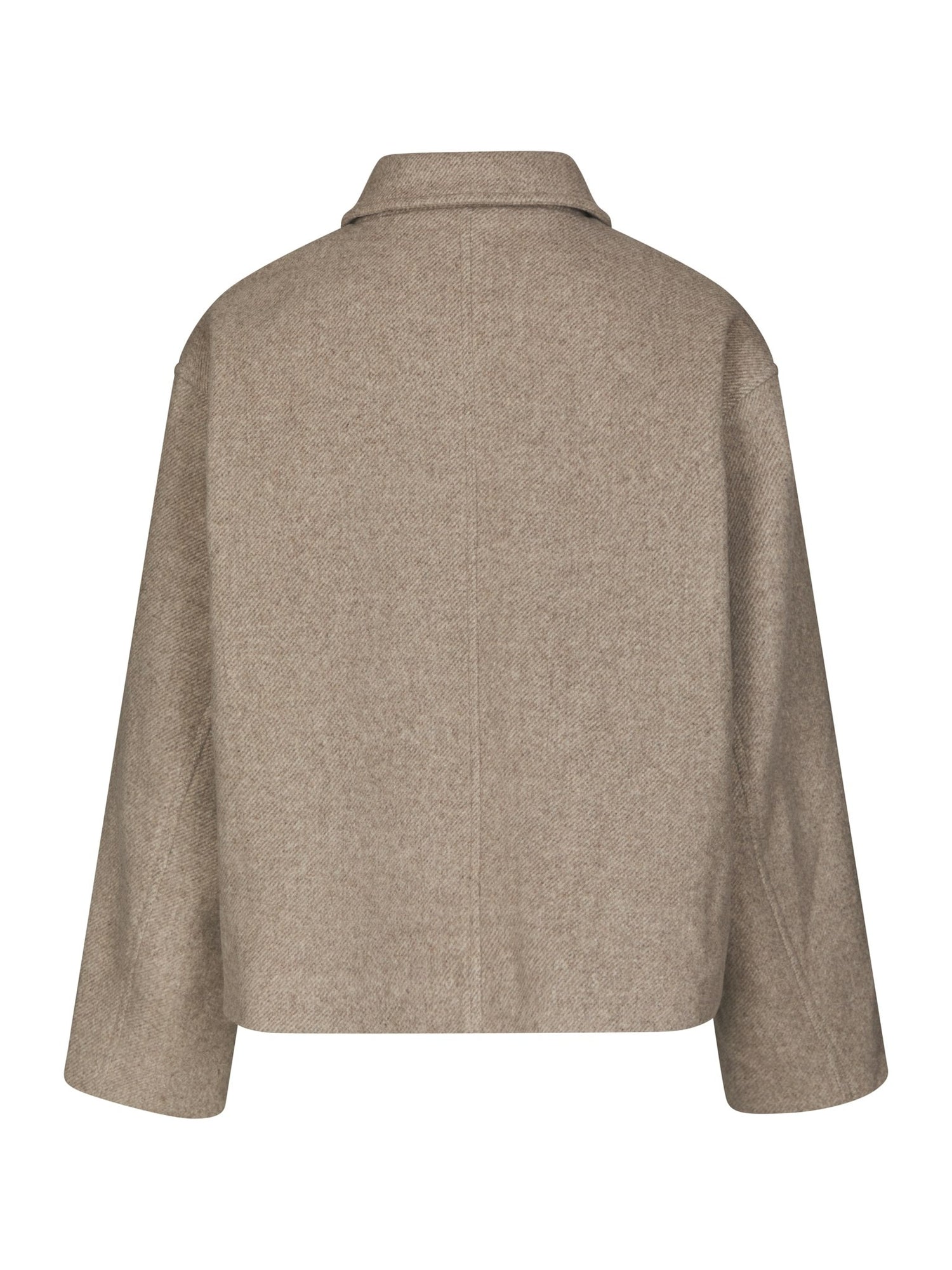 Hamra Herringbone Twill Jacket - Beige Melange