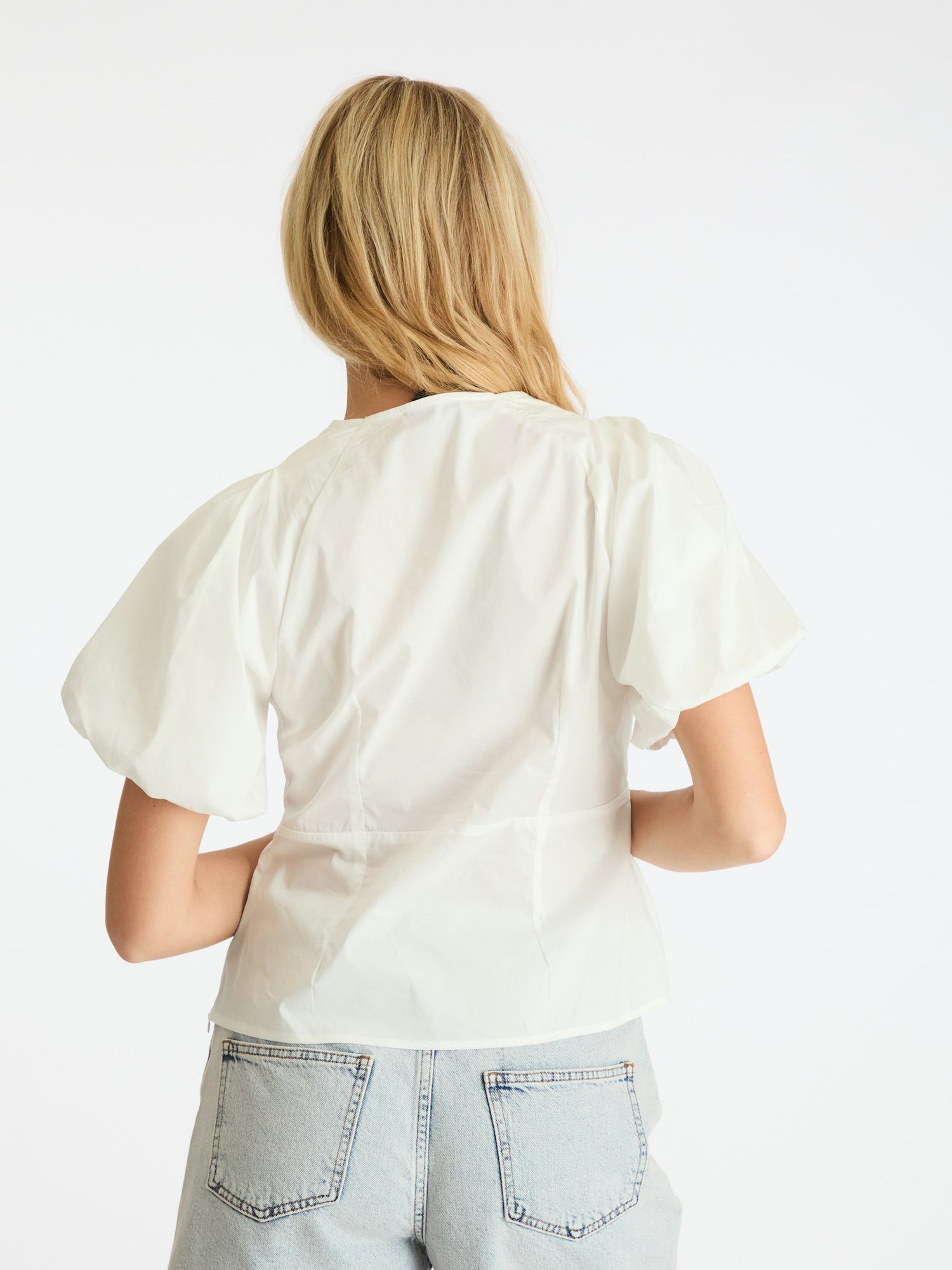 Irina Poplin Blouse - White