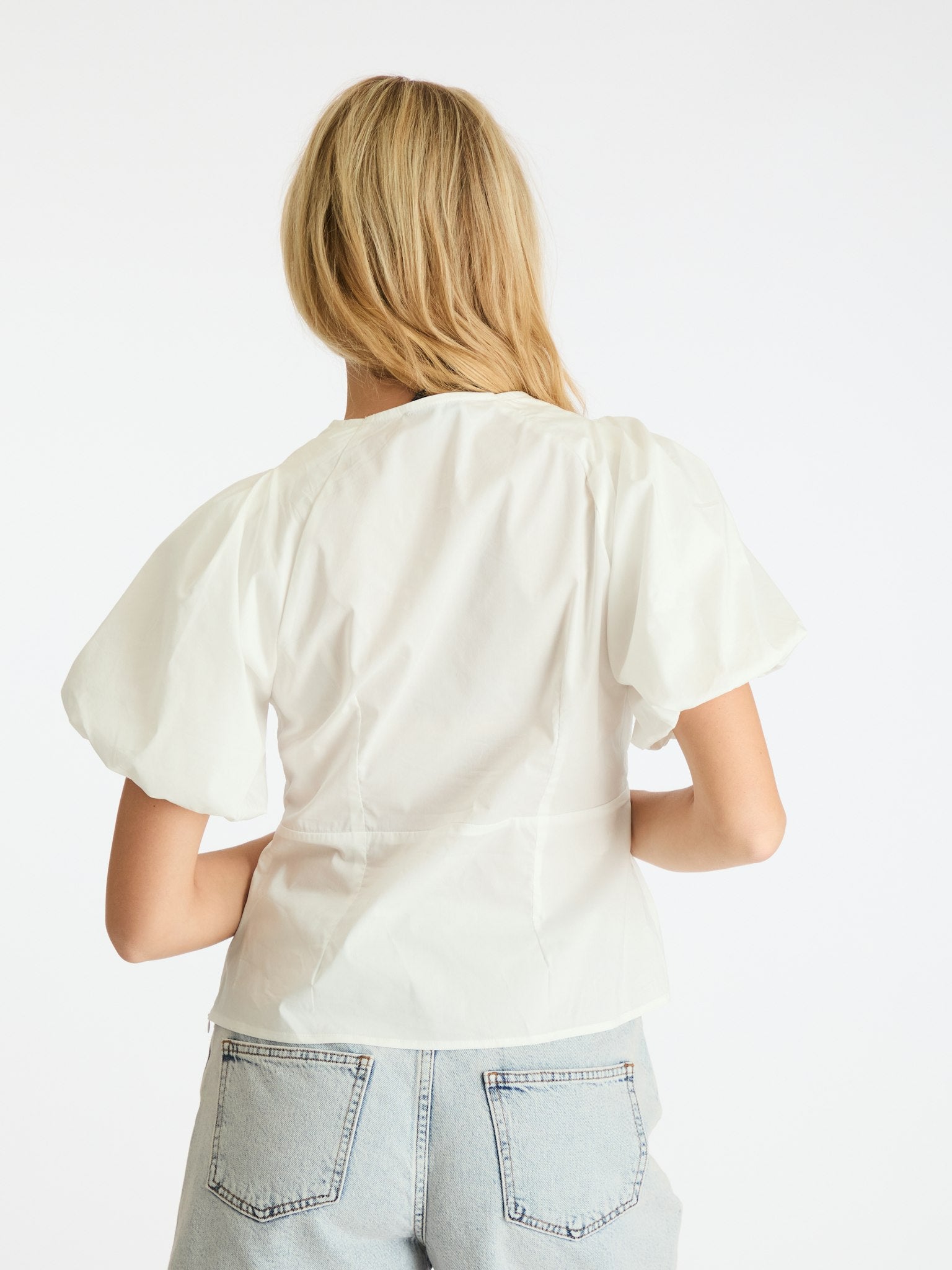 Irina Poplin Blouse - White