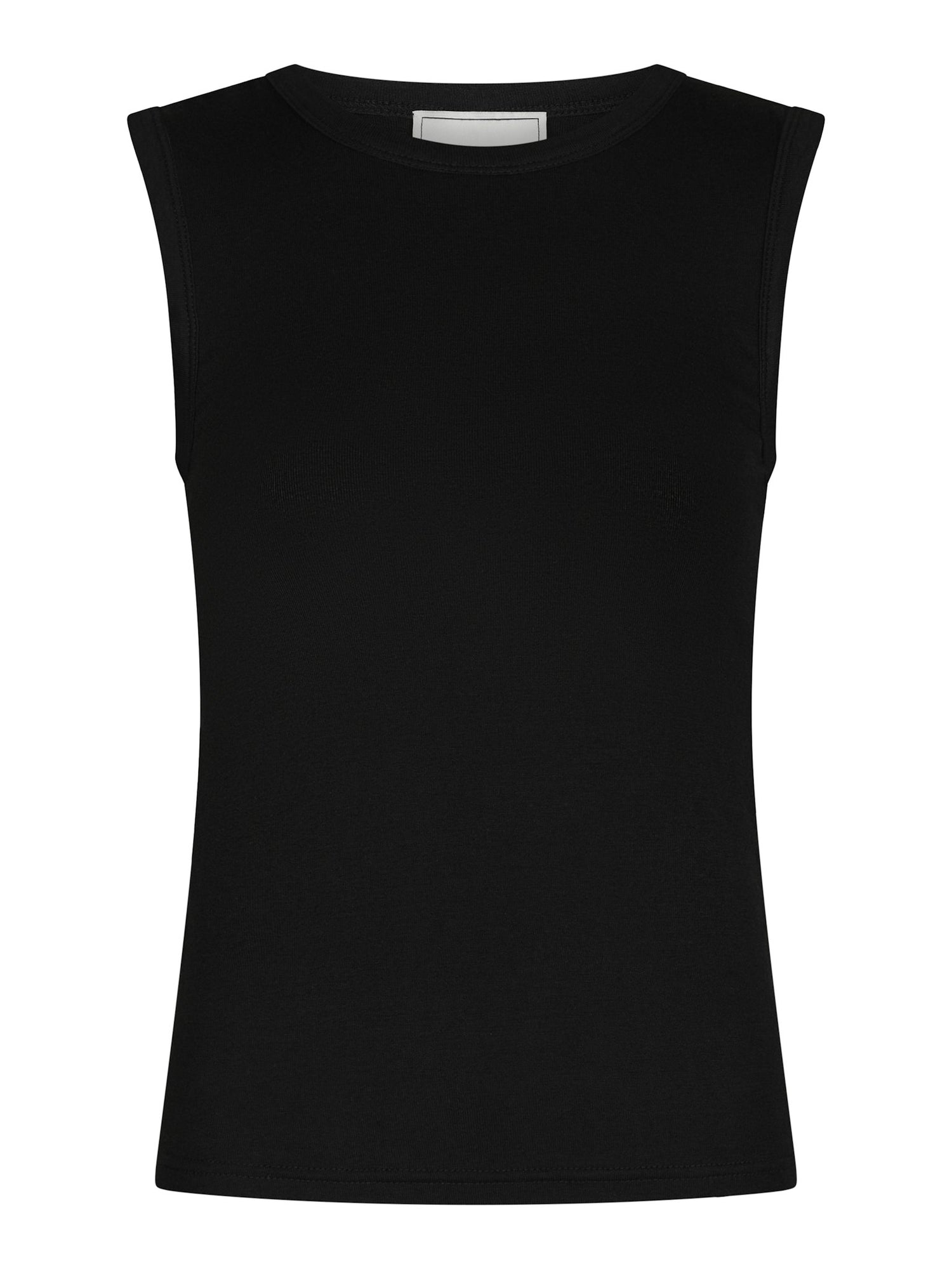 Nimbi Fine Rib Top - Black