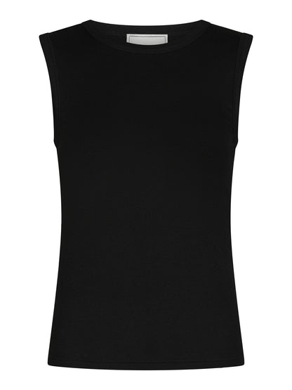 Nimbi Fine Rib Top - Black