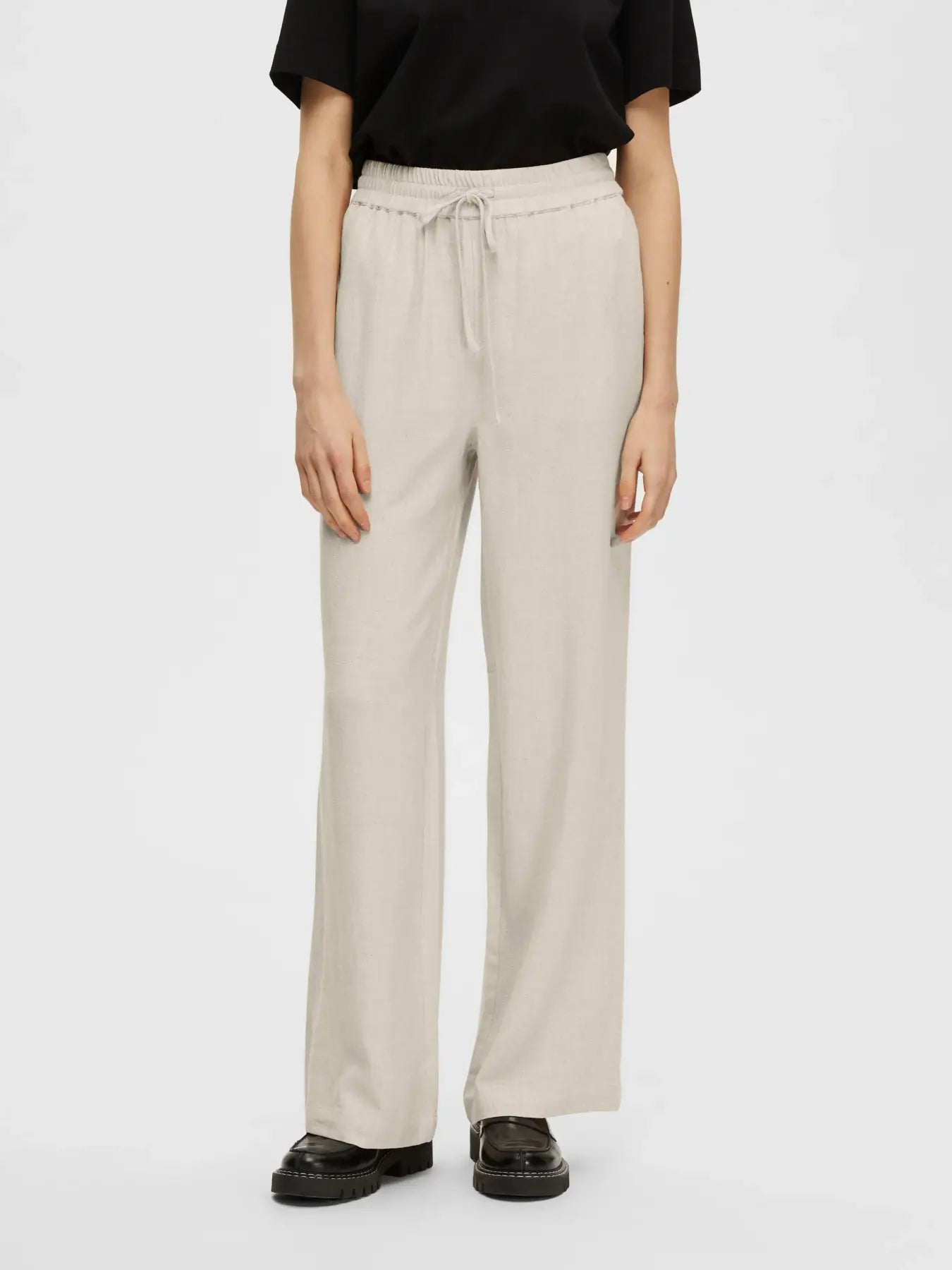 SLFviva - Gulia HW Long Sun Pant - Sandshell
