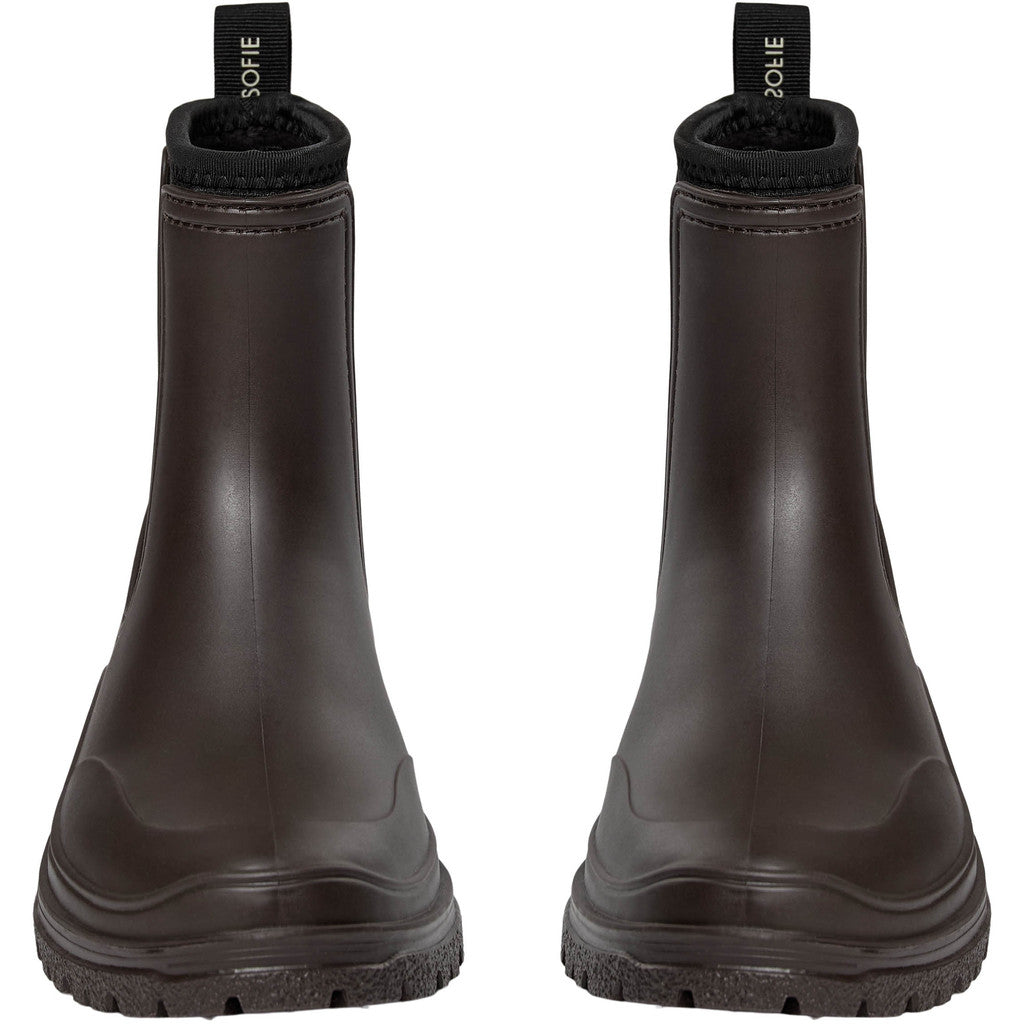 JodieSW Rubber Boot W. Lining - Intense Brown