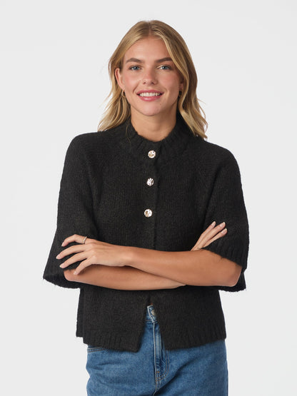 Benuta Fluffy Knit Cardigan - Dark Brown