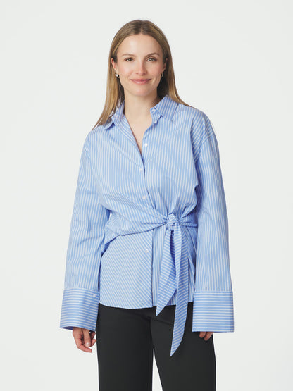Helisa Stripe Shirt - Light Blue