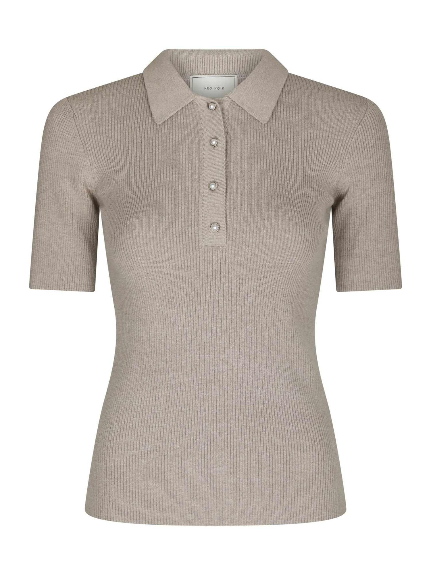 Manama Knit Blouse - Warm Grey
