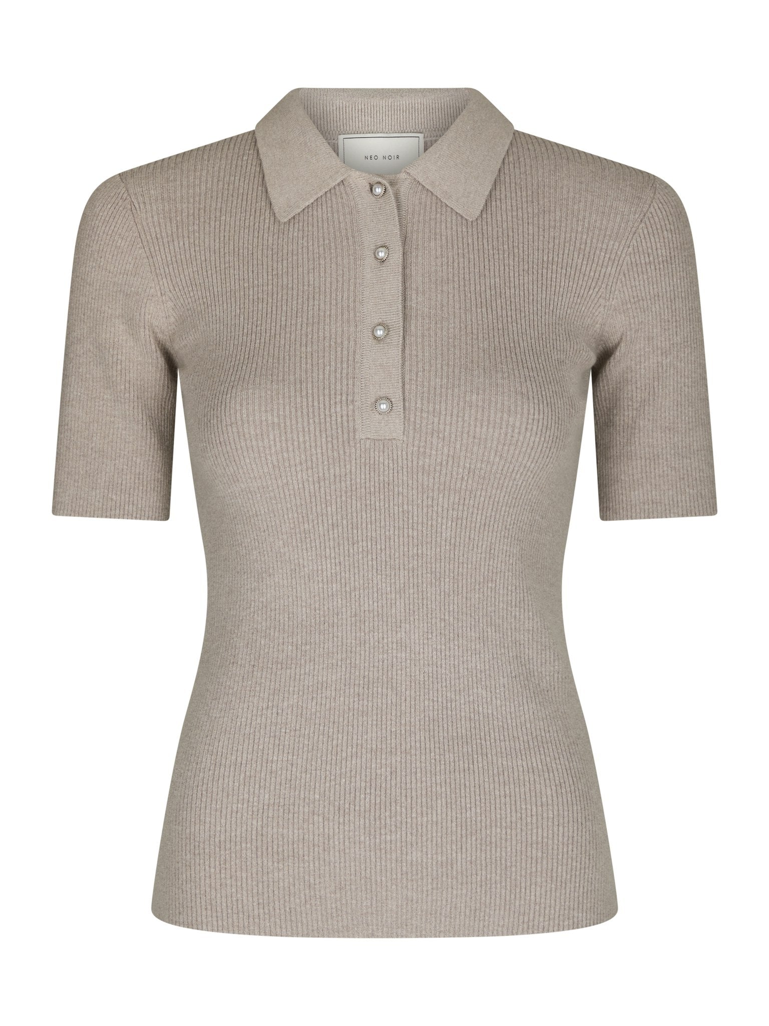 Manama Knit Blouse - Warm Grey