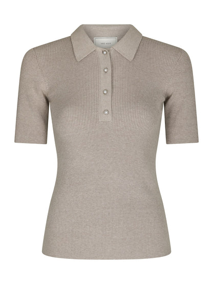Manama Knit Blouse - Warm Grey