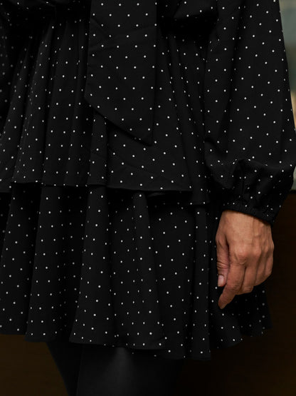 Nielle Dot Dress - Black