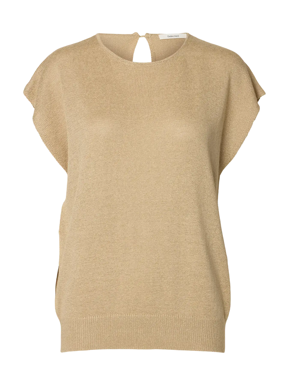 SLFmia Knit Top O-neck - White Pepper
